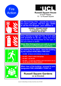 Fire Action Russell Square House