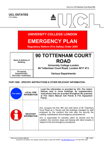 EMERGENCY PLAN 90 TOTTENHAM COURT ROAD UNIVERSITY COLLEGE LONDON