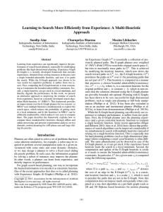 Learning to Search More Efficiently from Experience: A Multi-Heuristic Approach Sandip Aine