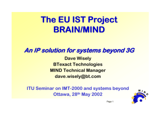 The EU IST Project BRAIN/MIND
