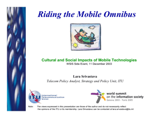 Riding the Mobile Omnibus Cultural and Social Impacts of Mobile Technologies