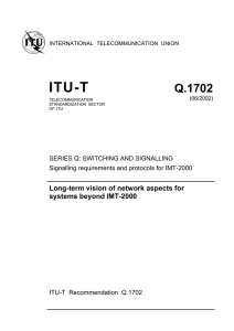 ITU-T Q.1702 Long-term vision of network aspects for systems beyond IMT-2000