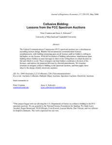 Collusive Bidding: Lessons from the FCC Spectrum Auctions