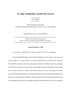 IN THE SUPREME COURT OF TEXAS H S LLP,