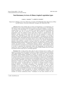 Seed dormancy in trees of climax tropical vegetation types