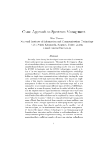Chaos Approach to Spectrum Management
