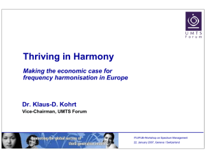 Thriving in Harmony Making the economic case for frequency harmonisation in Europe