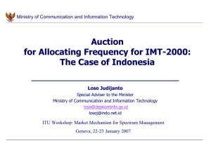 Auction for Allocating Frequency for IMT-2000: The Case of Indonesia