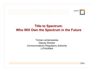 Title to Spectrum: Who Will Own the Spectrum in the Future