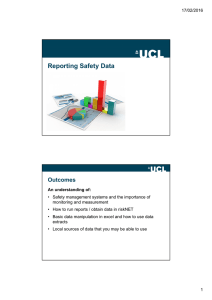 Reporting Safety Data Outcomes