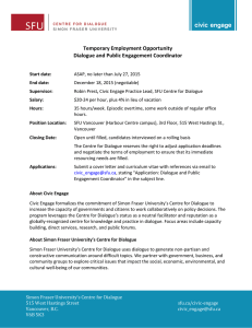 Temporary Employment Opportunity Dialogue and Public Engagement Coordinator