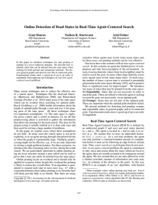 Online Detection of Dead States in Real-Time Agent-Centered Search Guni Sharon