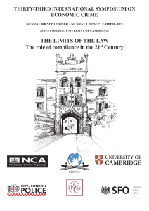 THE LIMITS OF THE LAW Century THIRTY-THIRD INTERNATIONAL SYMPOSIUM ON