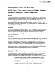 MSRB Seeks Comments on Potential Rules Changes