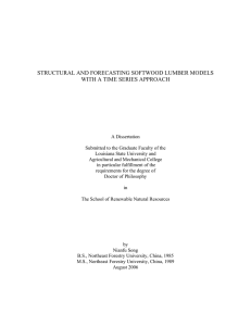 STRUCTURAL AND FORECASTING SOFTWOOD LUMBER MODELS WITH A TIME SERIES APPROACH