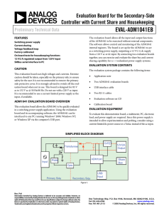 EVAL-ADM1041EB Evaluation Board for the Secondary-Side Controller with Current Share and Housekeeping