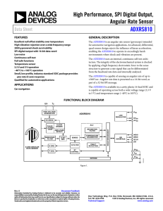 High Performance, SPI Digital Output, Angular Rate Sensor ADXRS810 Data Sheet