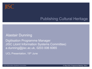 Publishing Cultural Heritage Alastair Dunning