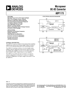 a Micropower DC-DC Converter ADP1173