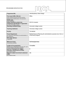 Programme title: Final award (BSc, MA etc): UCAS code: