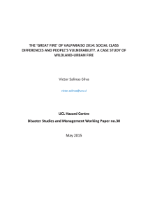 THE ‘GREAT FIRE’ OF VALPARAISO 2014: SOCIAL CLASS