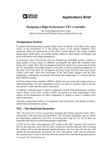 a  Applications Brief Designing a High Performance TEC Controller
