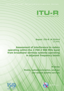 Assessment of interference to radars from broadband wireless systems operating