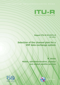 Selection of the channel plan for a VHF data exchange system