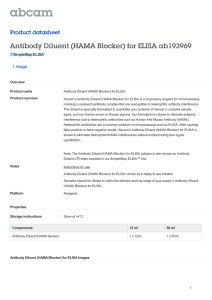 Antibody Diluent (HAMA Blocker) for ELISA ab193969 Product datasheet 1 Image Overview
