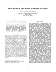 An Architecture for Game Behavior AI: Behavior Multi-Queues Abstract