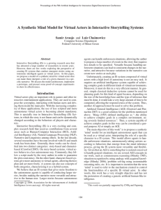 A Synthetic Mind Model for Virtual Actors in Interactive Storytelling... Samir Araujo and Luiz Chaimowicz