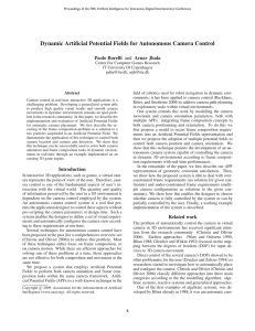 Dynamic Artiﬁcial Potential Fields for Autonomous Camera Control