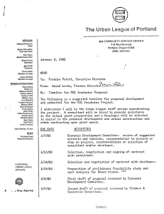 The Urban League of Portland January 2, 1983 404 COMMUNITY SERVICE CENTER