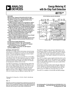 a Energy Metering IC with On-Chip Fault Detection AD7751*