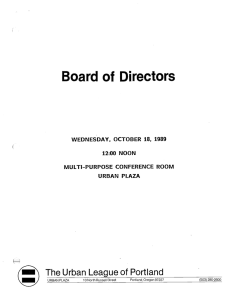 b Board of Directors The Urban League of Portland