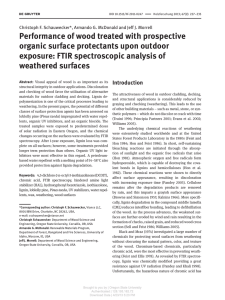 Performance of wood treated with prospective organic surface protectants upon outdoor