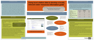 Using local citation data to develop a locally INTRODUCTION CITATION ANALYSIS FINDINGS