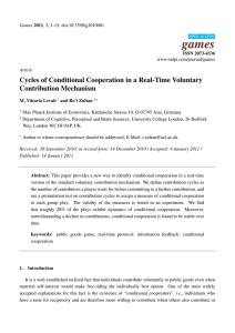 games Cycles of Conditional Cooperation in a Real-Time Voluntary Contribution Mechanism