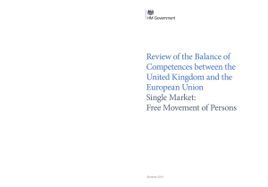 Review of the Balance of Competences between the United Kingdom and the
