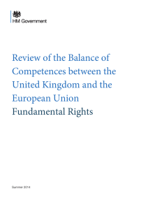 Review of the Balance of Competences between the United Kingdom and the