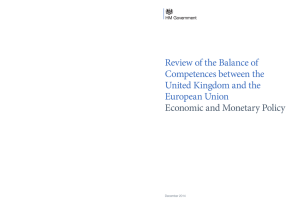 Review of the Balance of Competences between the United Kingdom and the