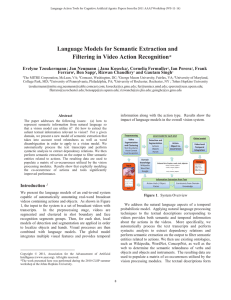 Language Models for Semantic Extraction and Filtering in Video Action Recognition *