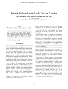 Learning Ontologies from the Web for Microtext Processing