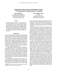 Supply Restoration in Power Distribution Systems Sylvie Thi´ebaux Marie-Odile Cordier