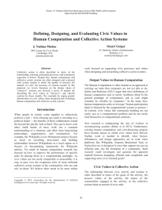 Defining, Designing, and Evaluating Civic Values in