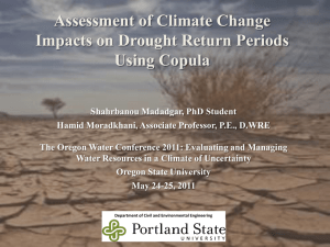 Assessment of Climate Change Impacts on Drought Return Periods Using Copula