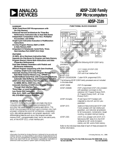 a ADSP-2100 Family DSP Microcomputers ADSP-21