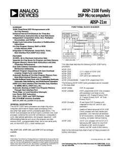 a ADSP-2100 Family DSP Microcomputers ADSP-21xx
