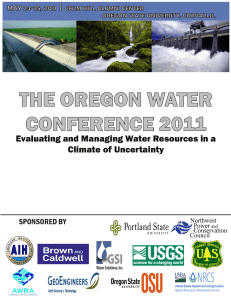 THE OREGON WATER CONFERENCE 2011 PLAN TO ATTEND | LEARN THE LATEST