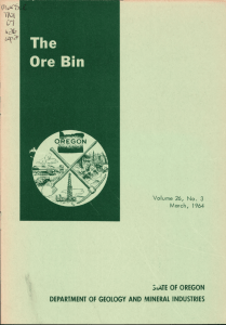 SiATE OF OREGON DEPARTMENT OF GEOLOGY AND MINERAL INDUSTRIES March, 1964